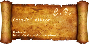 Czitó Viktor névjegykártya